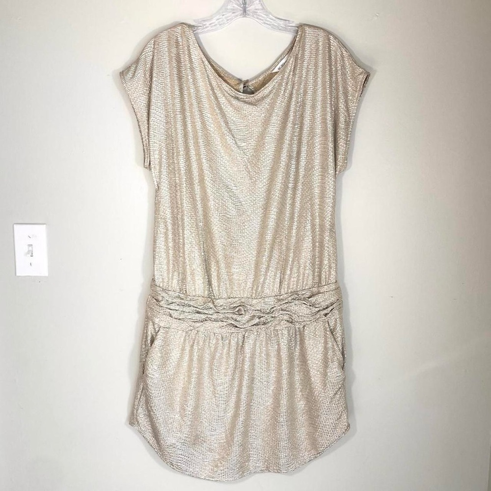 BCBG Generation gold metallic mini dress CocktailDress